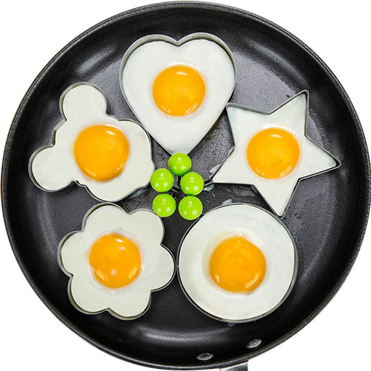 Stainless Steel 5 Shaped Egg Molds