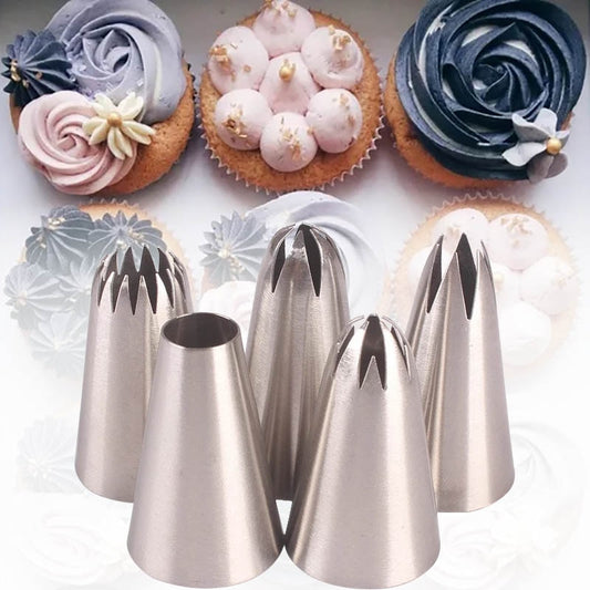 5 Piece Set of Steel Pastry Nozzles